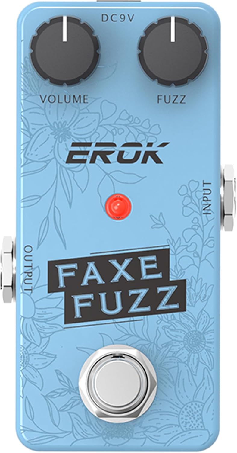 EROK FAXE FUZZ Guitar Effect Pedal, Classic Fuzz Tone with Great Clean - Up on Low Volume Input, True Bypass - Image 1